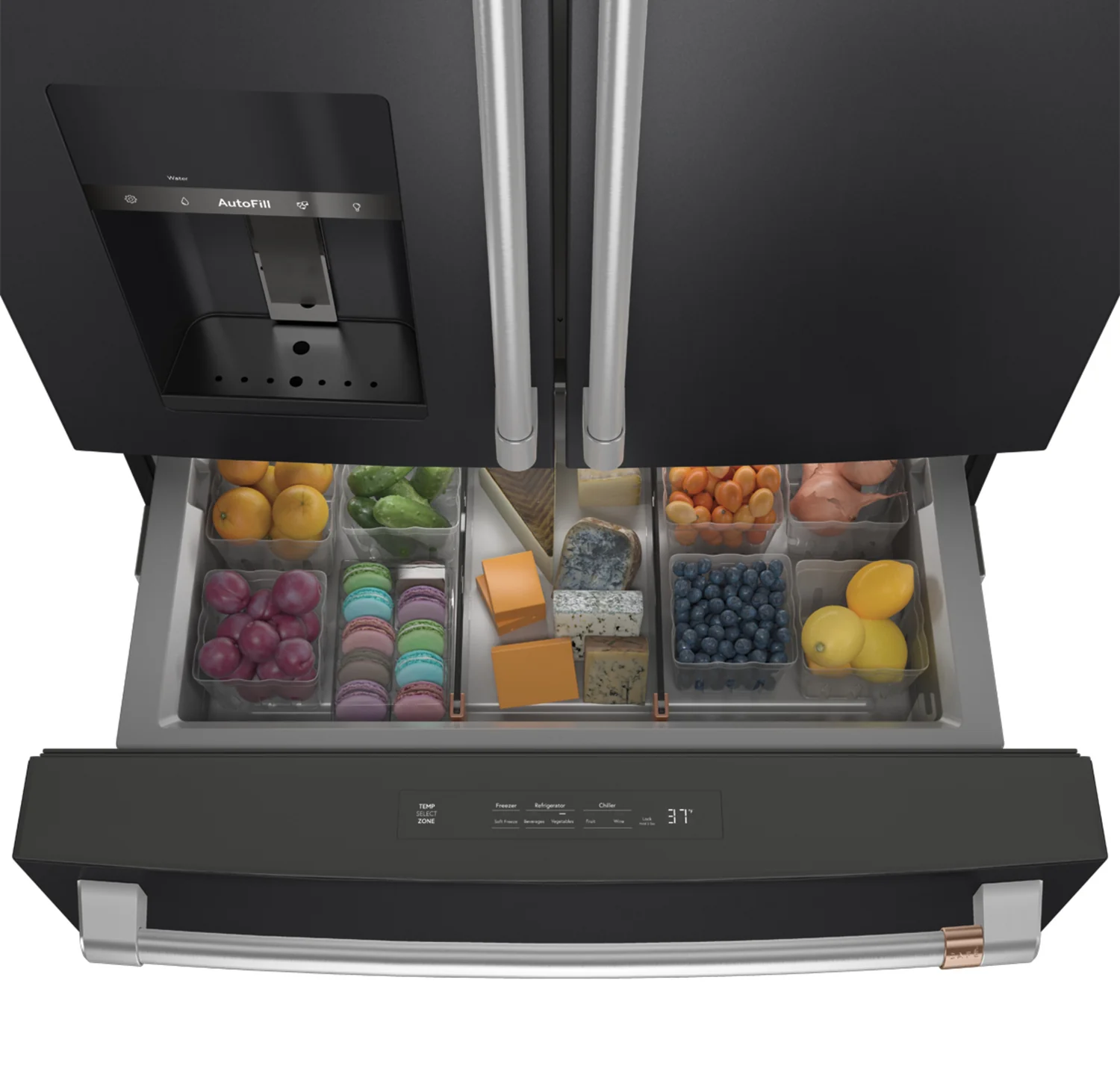 797-cafe-36-27-8-cu-ft-french-door-refrigerator-matte-black-cve28dp3nd1-4.webp Cafe 36" 27.8 Cu. Ft. French-Door Refrigerator - Matte Black - CVE28DP3ND1