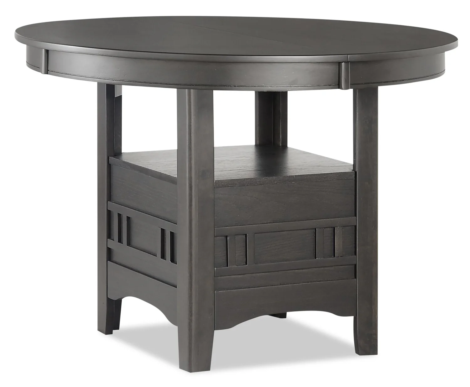Dena Dining Table with 42-60"W Extension, Round  - Grey