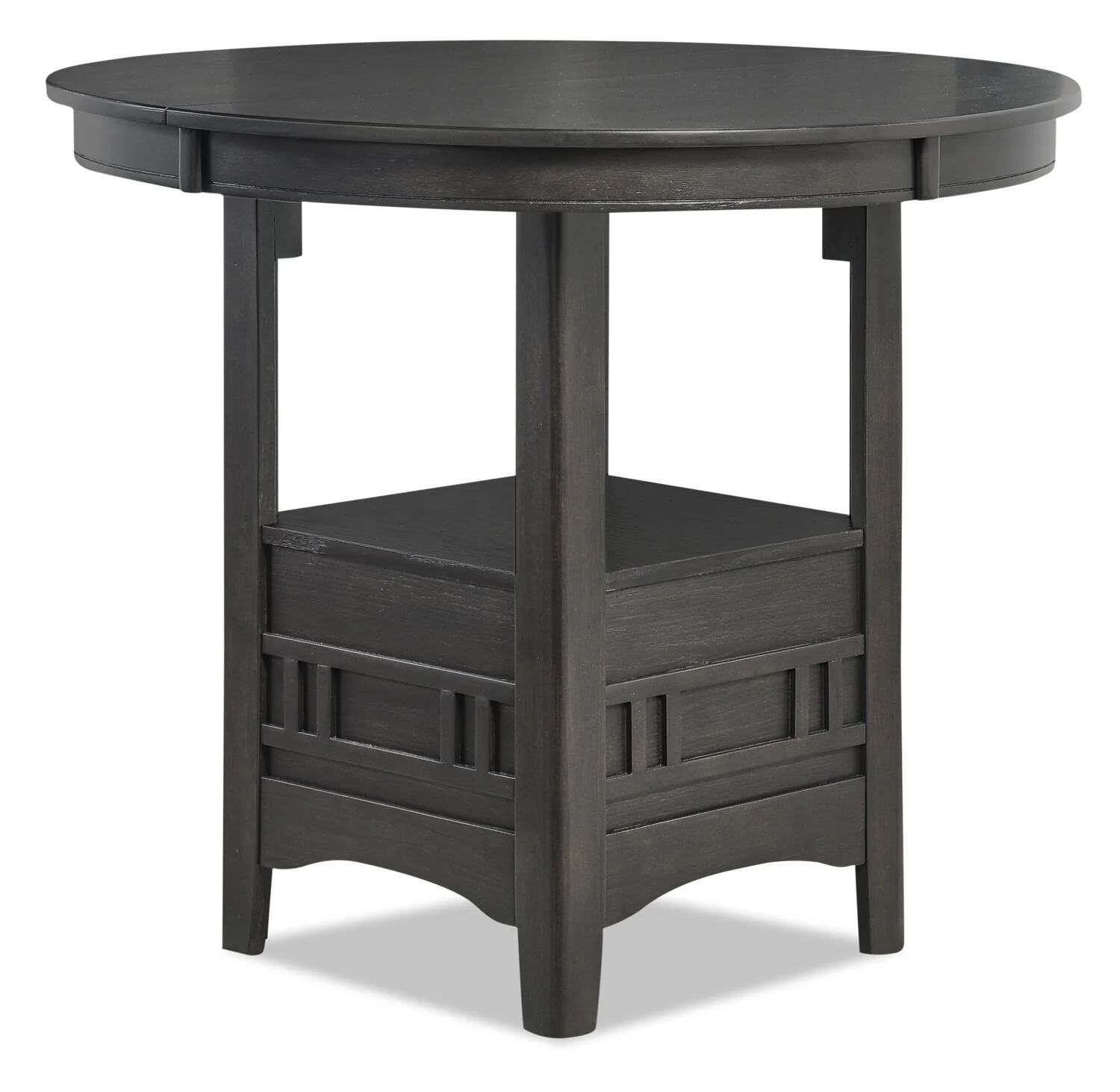 Dena Counter-Height Dining Table with 42-60"W Extension, Round  - Grey
