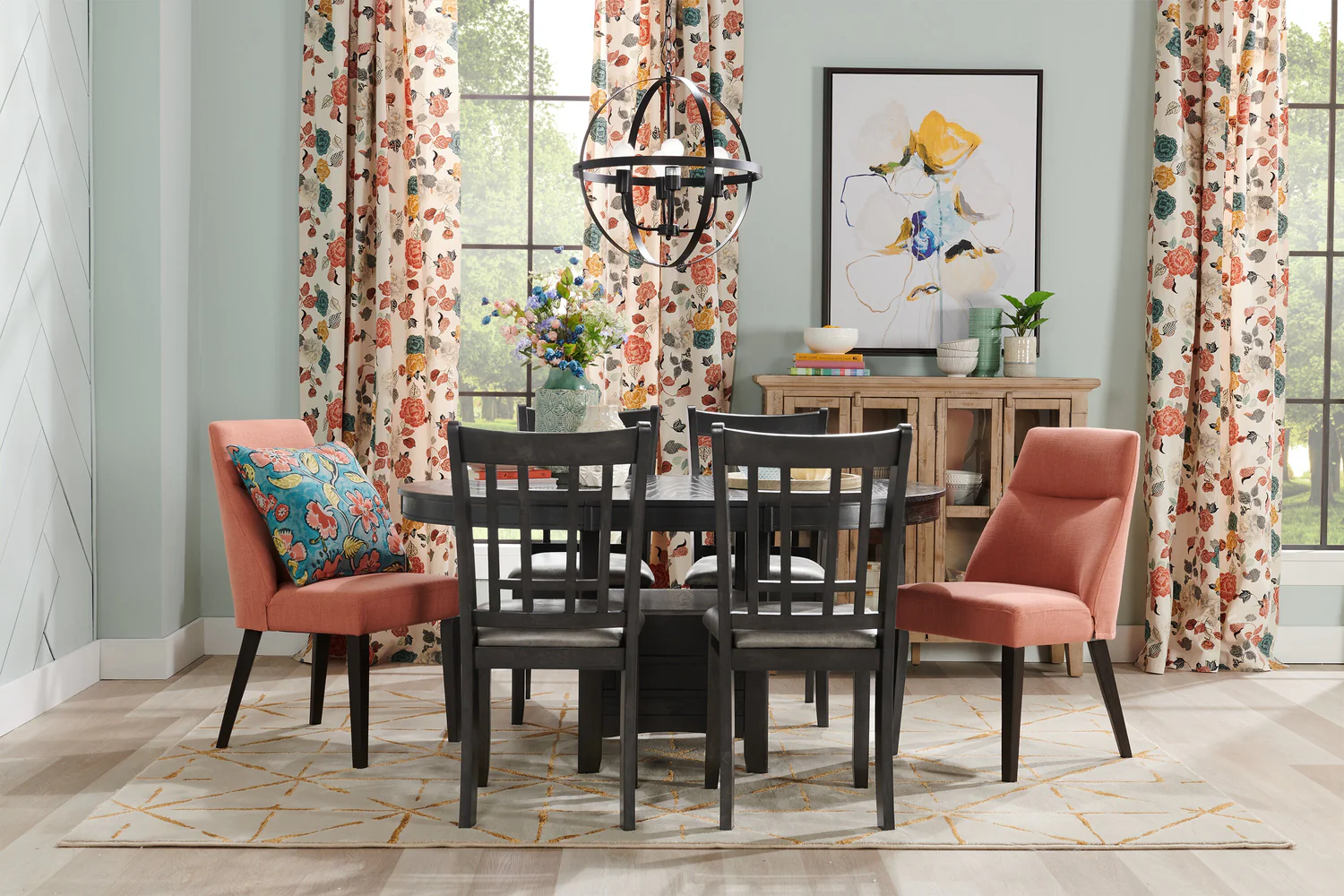 813-dena-5pc-dining-set-with-table-chairs-42-60-w-extension-round-grey-11.webp Dena 5pc Dining Set with Table & Chairs, 42-60"W Extension, Round - Grey