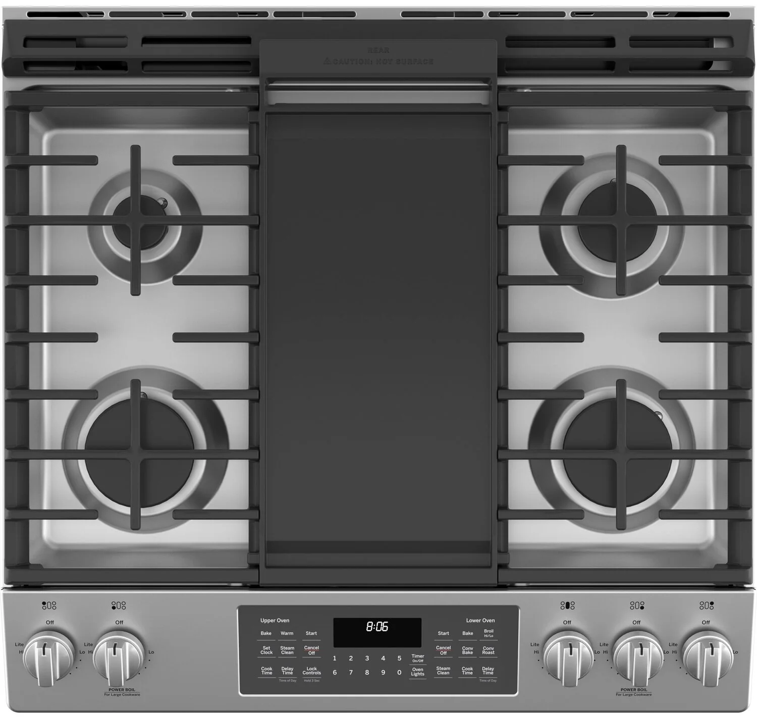 853-ge-4-3-cu-ft-gas-range-with-steam-clean-and-edge-to-edge-cooktop-stainless-steel-jcgss86spss-3.webp GE 4.3 Cu. Ft. Gas Range with Steam Clean and Edge To Edge Cooktop - Stainless Steel - JCGSS86SPSS