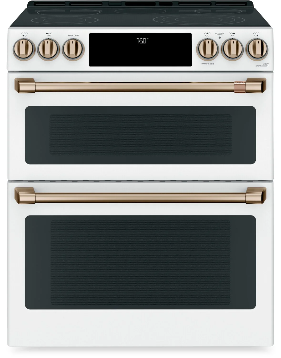Cafe 7 Cu. Ft. Smart Electric Range with True European Convection and Self Clean Racks - Matte White - CCES750P4MW2