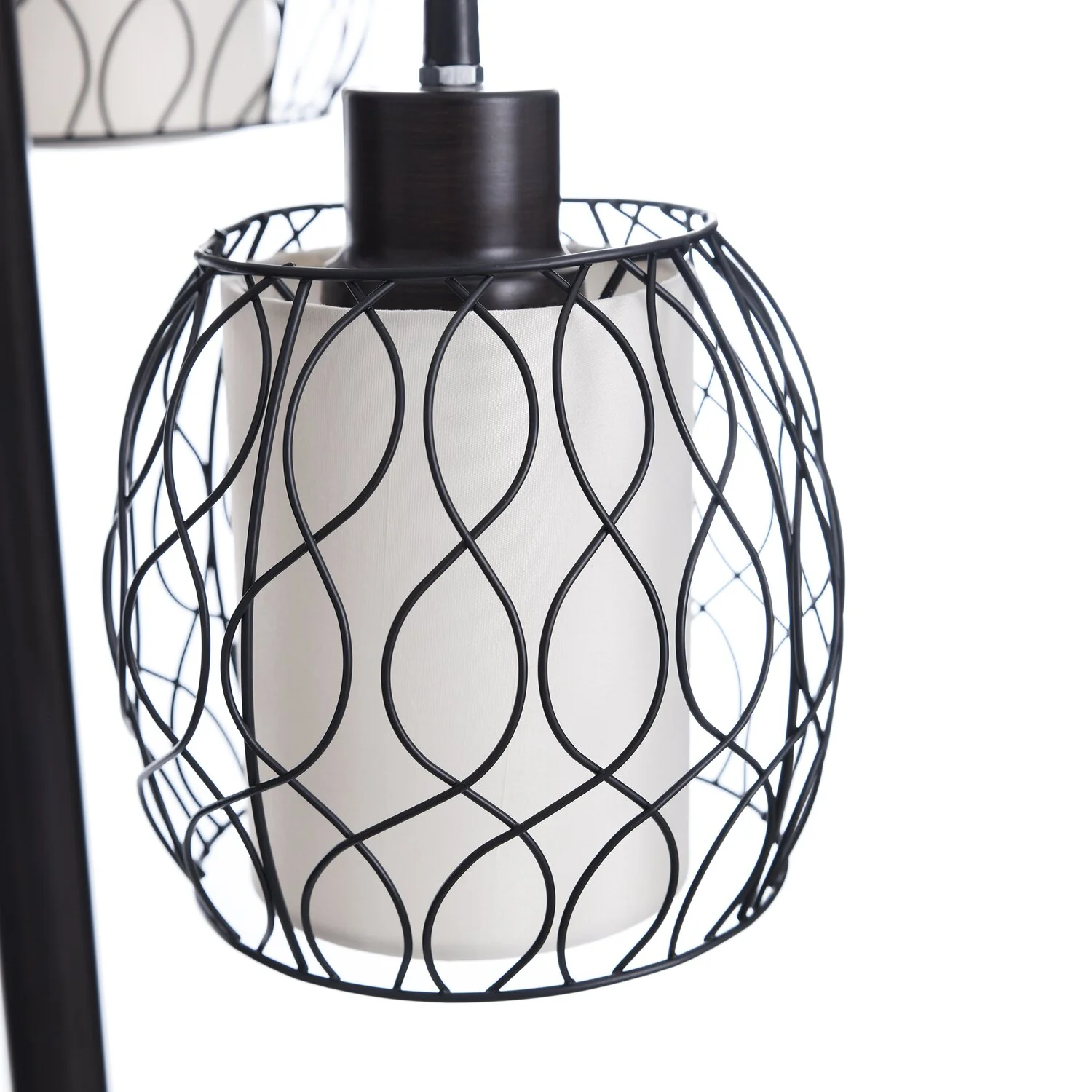 Delano 37.5" Antiqued-Bronze with Black Wire Shade Table Lamp