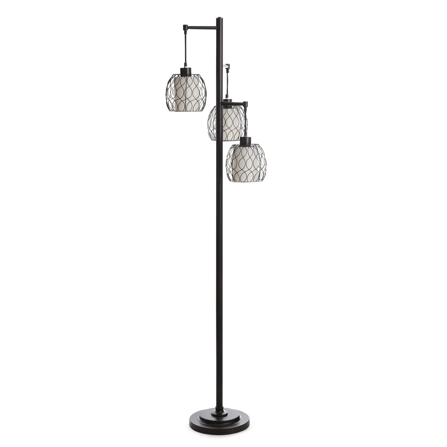 Delano 71.5" Antiqued-Bronze with Black Wire Shade Table Lamp