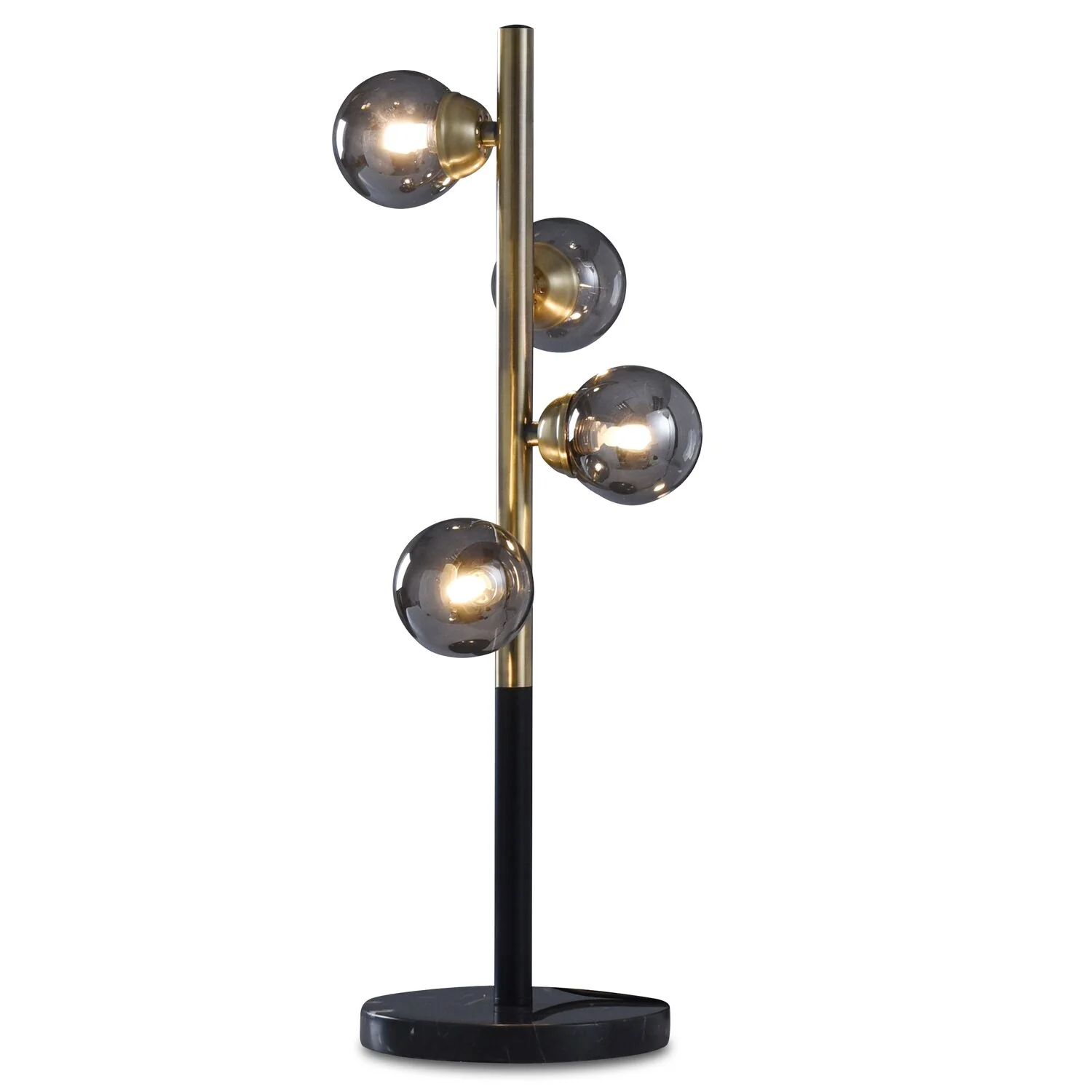 Bennie 25.75" 4-Light Black and Gold Table Lamp