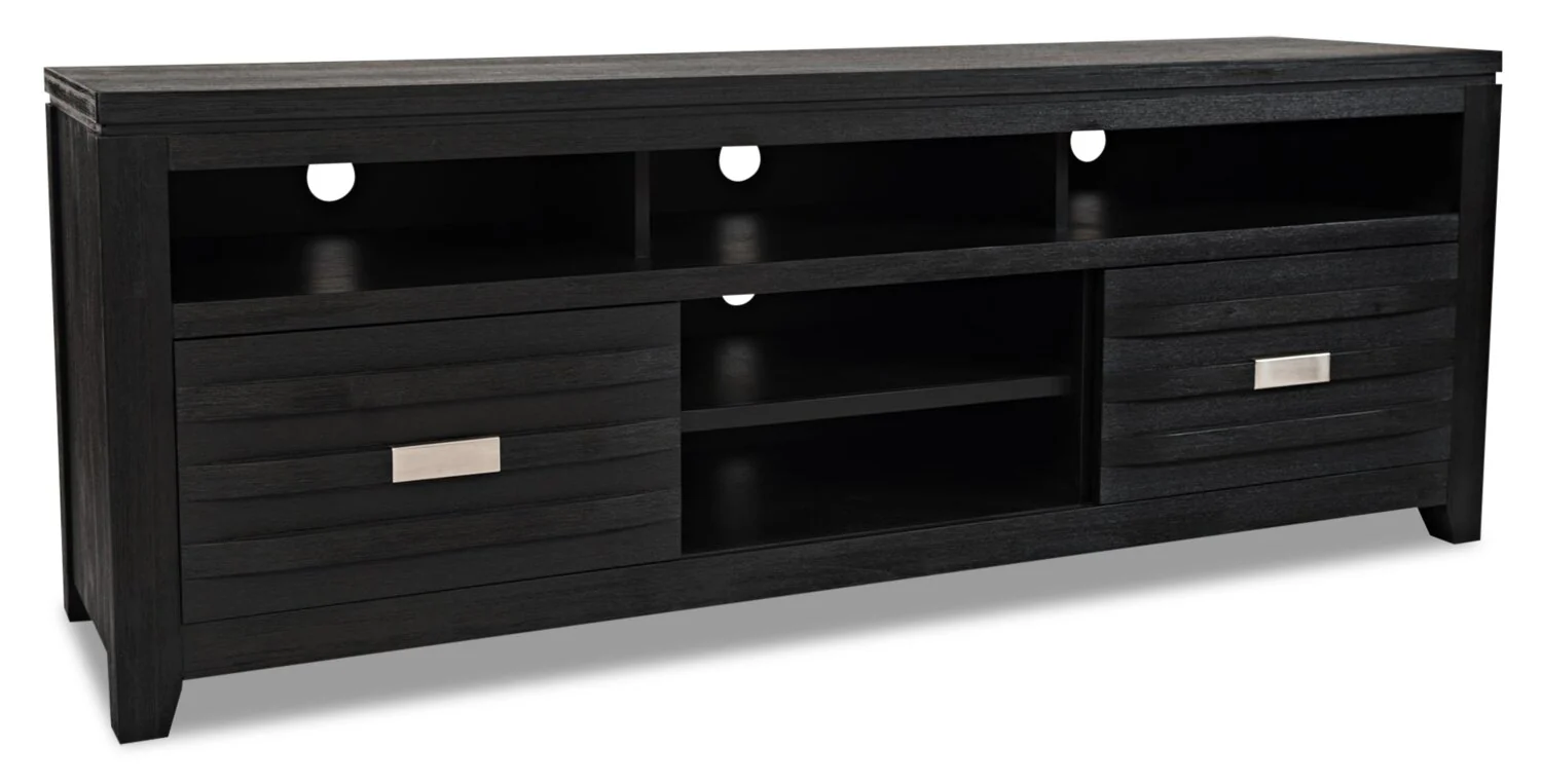 Bronx 70" TV Stand with Storage and Cable Management for TVs up to  80"- Charcoal