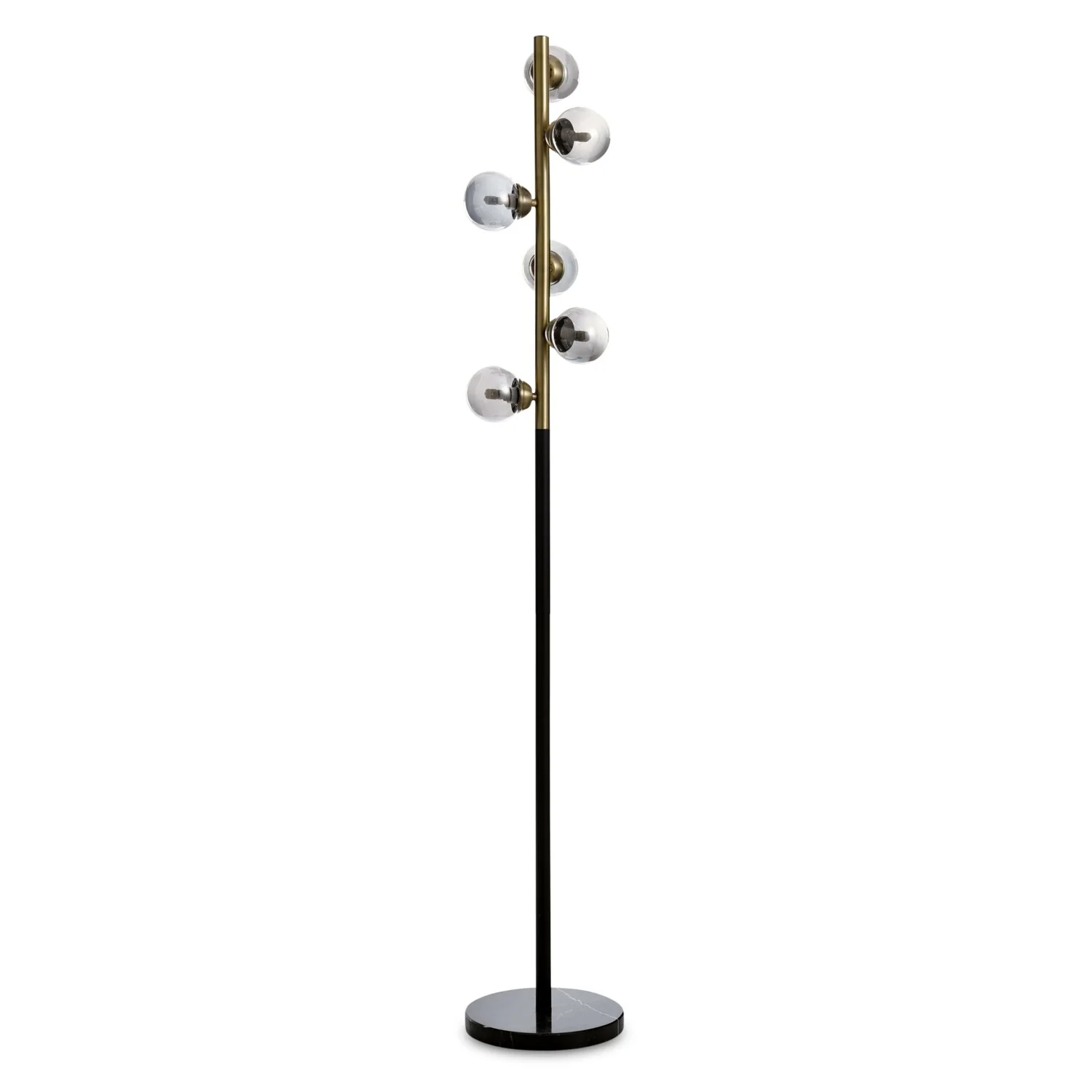 Bennie 61.25" 5-Light Black and Gold Floor Lamp