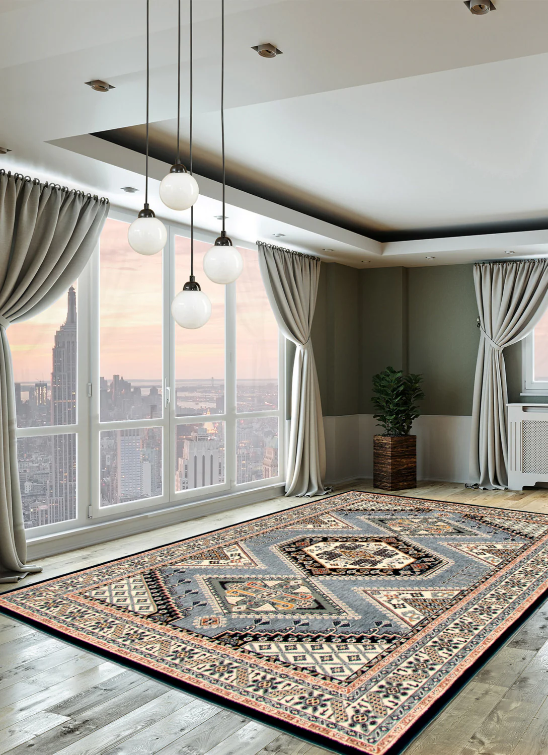 Quincy Blue Area Rug - 7'10" x 10'2"