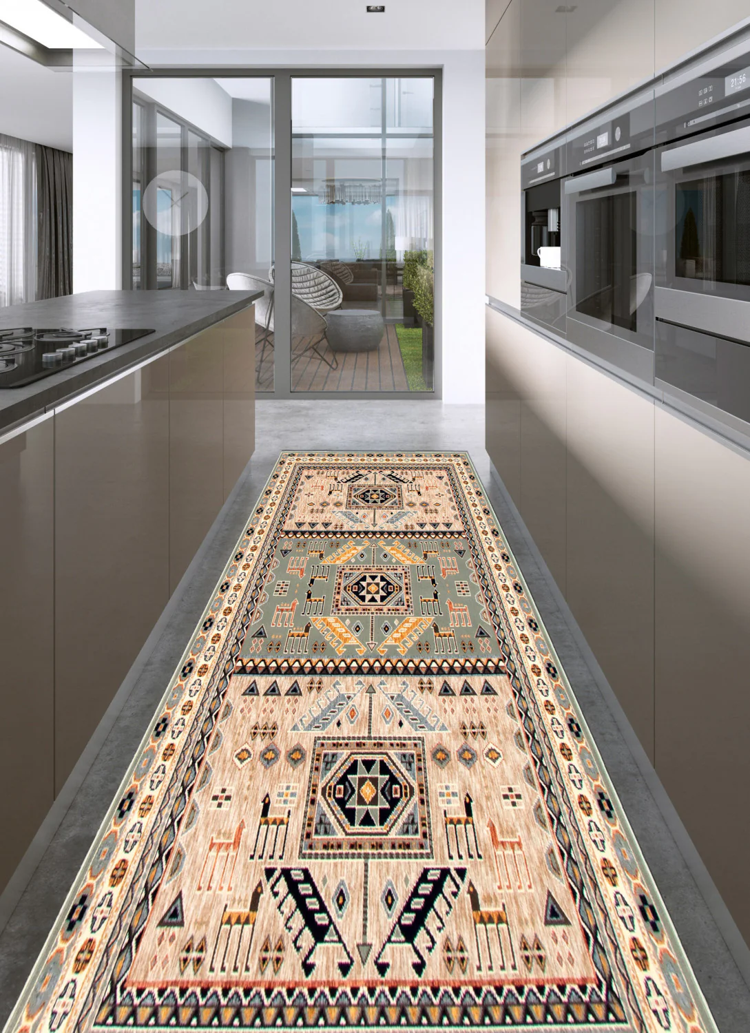 Quincy Teal Area Rug - 2'8" x 10'0"