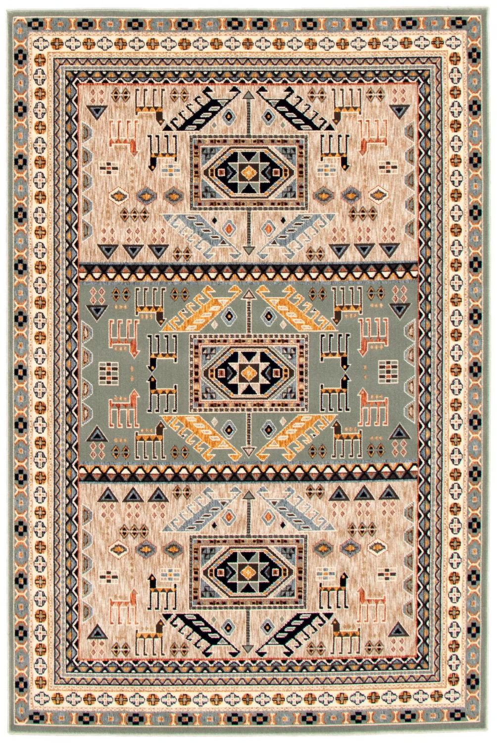 Quincy Teal Area Rug - 7'10" x 10'2"