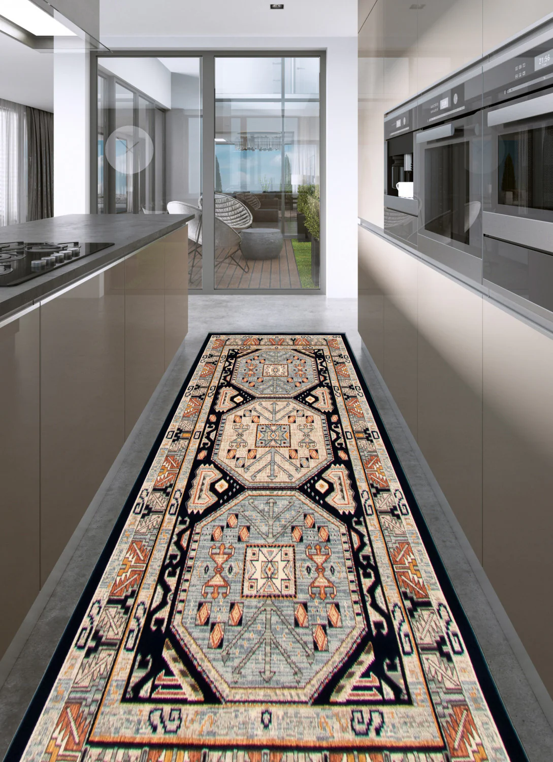 Quincy Navy Blue Area Rug - 2'8" x 10'0"