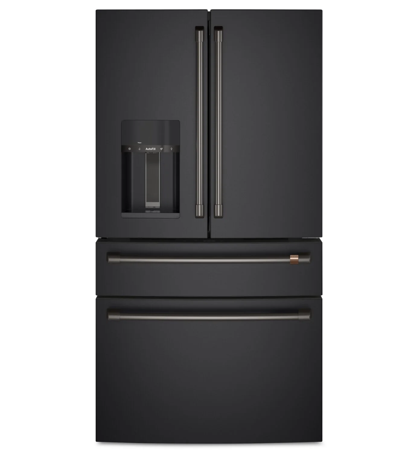 Caf¨¦ 4-Piece Brushed Black Handle Kit for French-Door Refrigerator - CXQB4H4PNBT