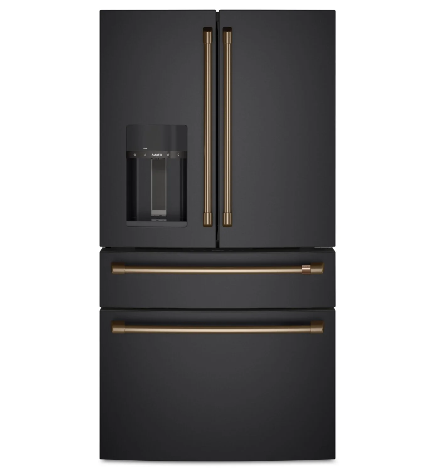 Cafe 4-Piece Brushed Bronze Handle Kit for French-Door Refrigerator - CXQB4H4PNBZ