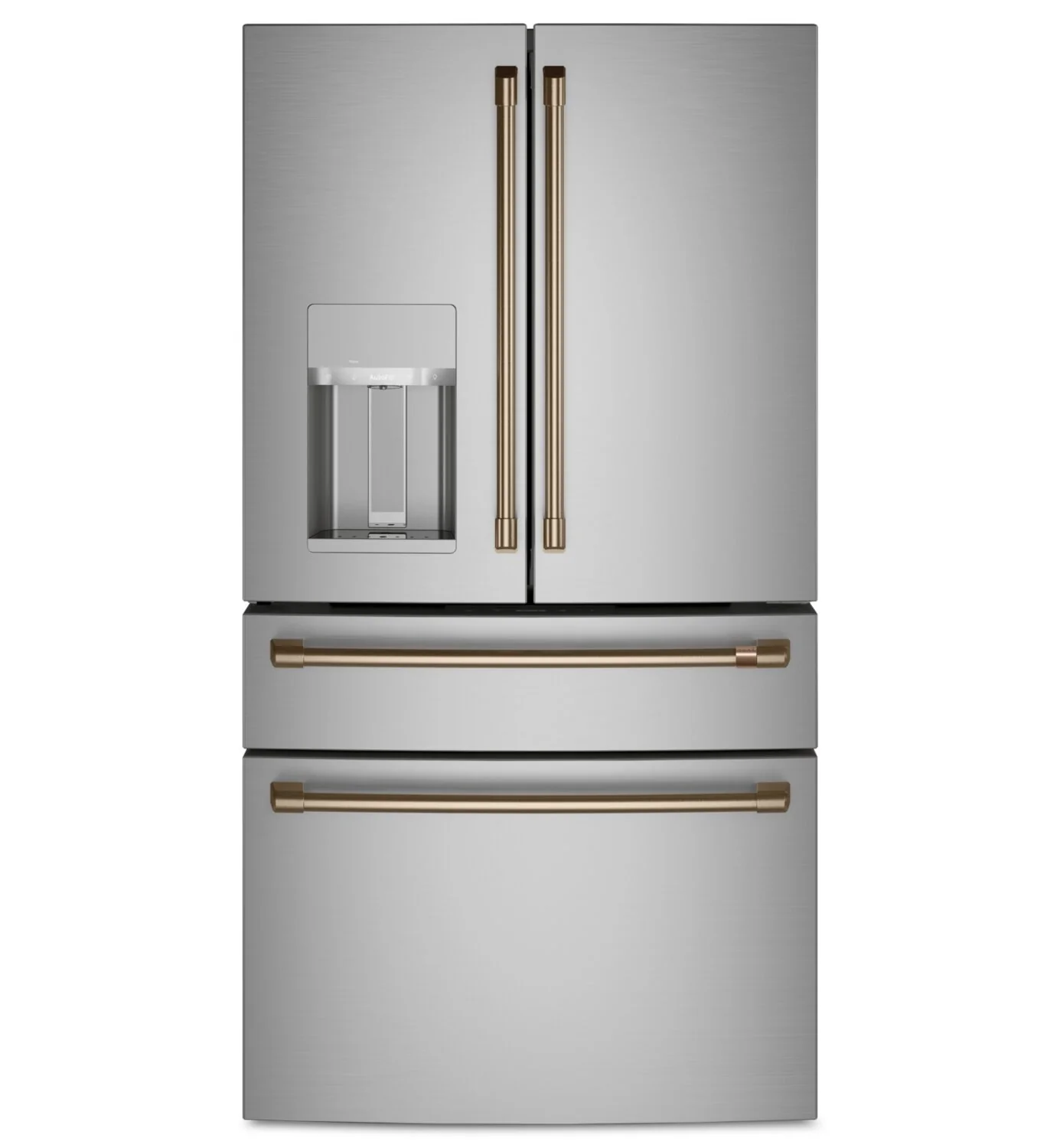 Cafe 4-Piece Brushed Bronze Handle Kit for French-Door Refrigerator - CXQB4H4PNBZ