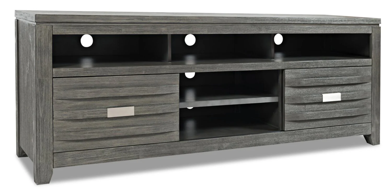 Bronx 70" TV Stand with Storage and Cable Management for TVs up to 80"- Grey