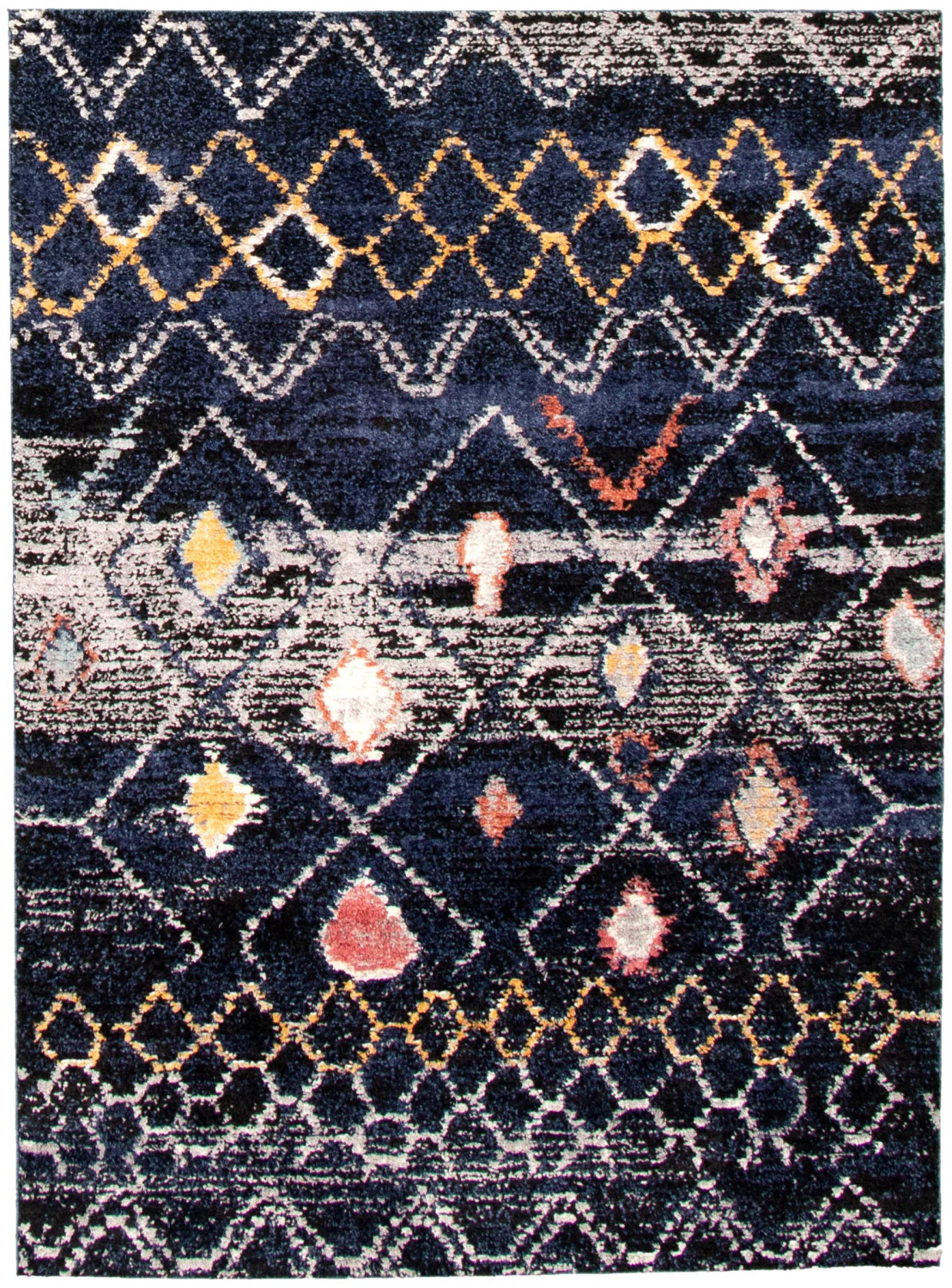 Makondo Classic Navy Blue Area Rug - 5'3" x 7'3"