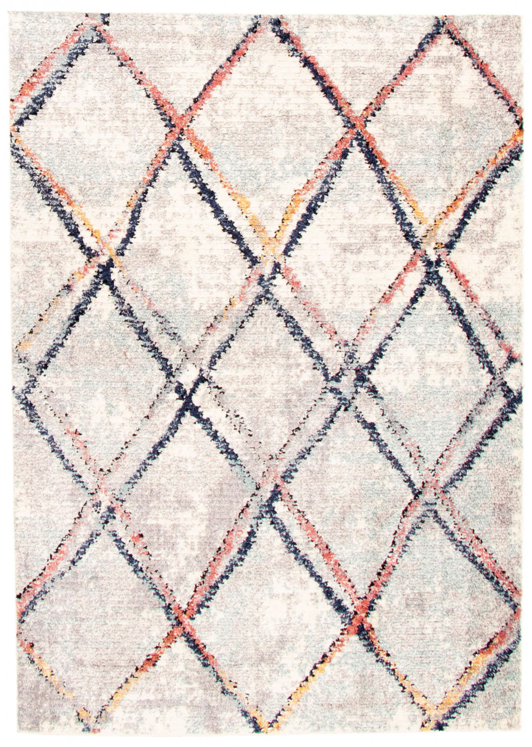 Makondo Abstract Ivory Area Rug - 5'3" x 7'3"