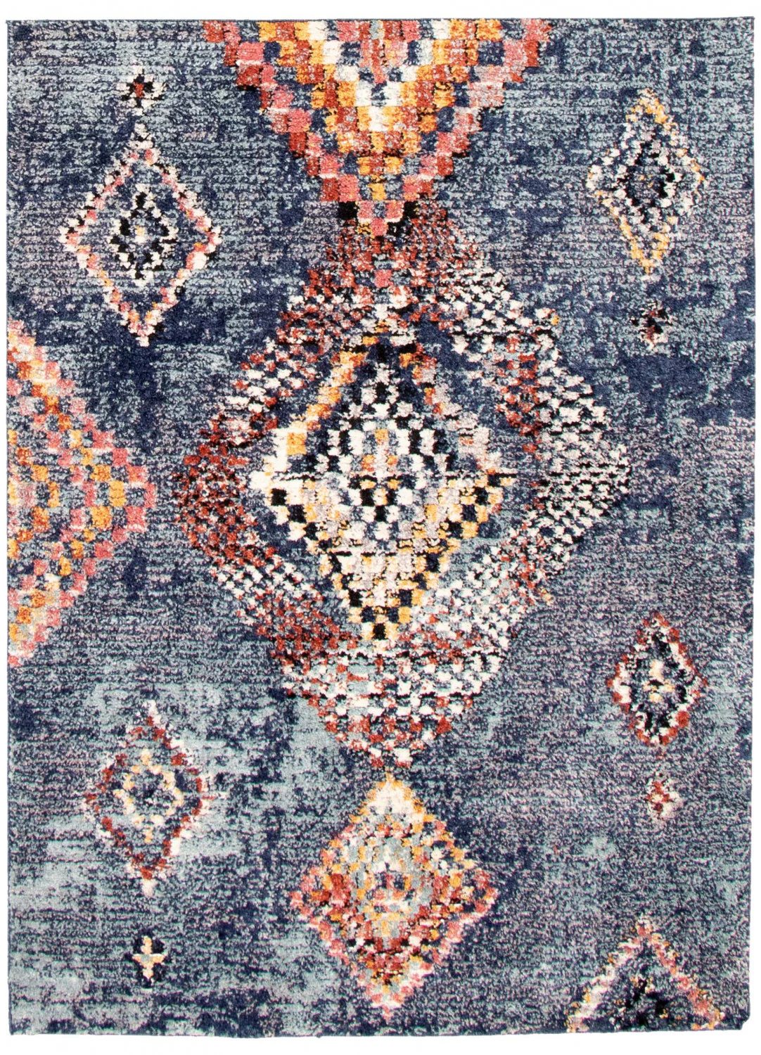 Makondo Mosaique Blue Area Rug - 5'3" x 7'3"