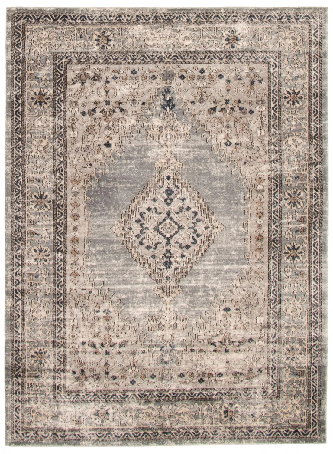 Octavian Bijar Blue Area Rug - 6'7" x 9'6"