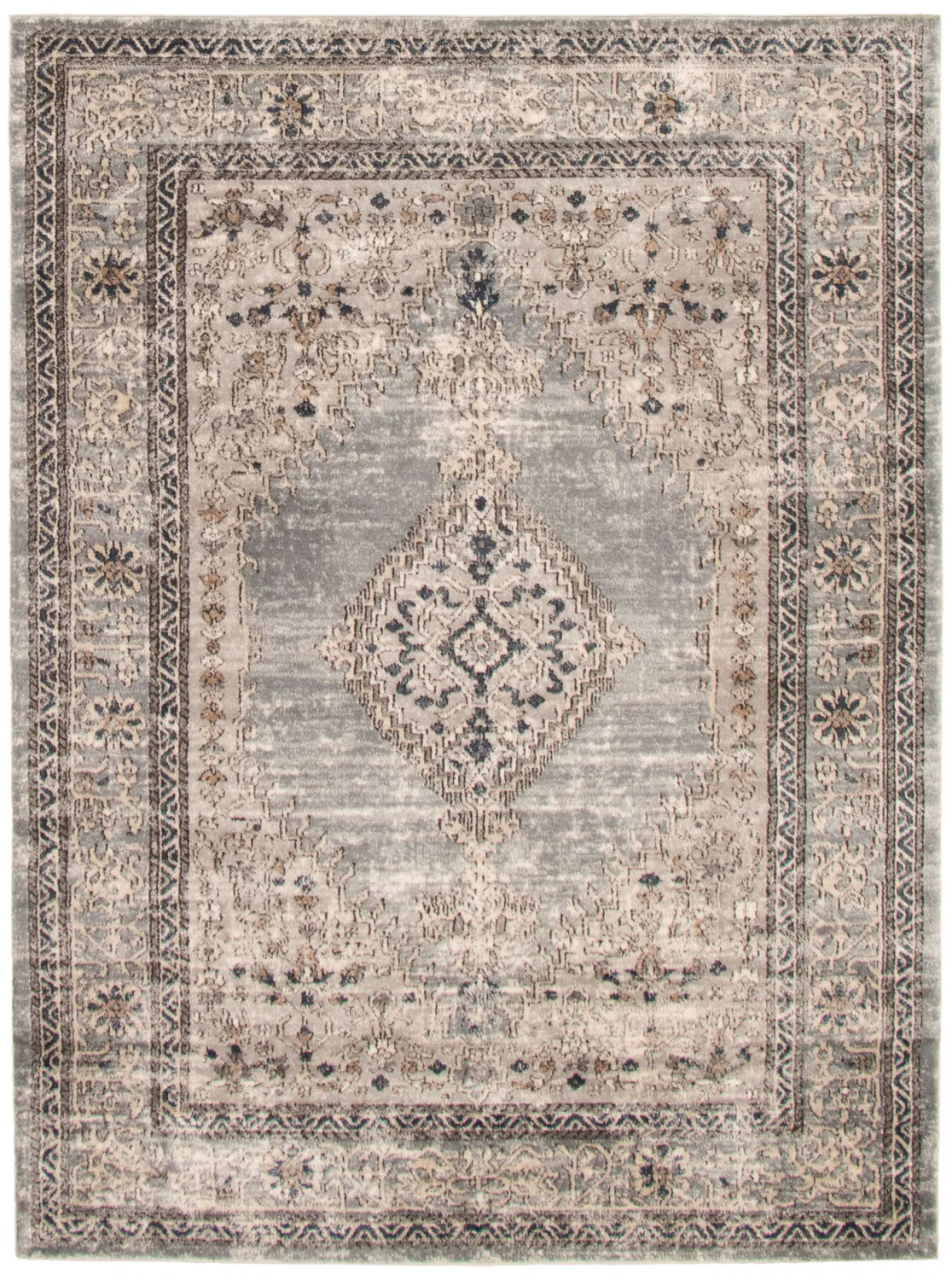 Octavian Bijar Blue Area Rug - 5'3" x 7'3"