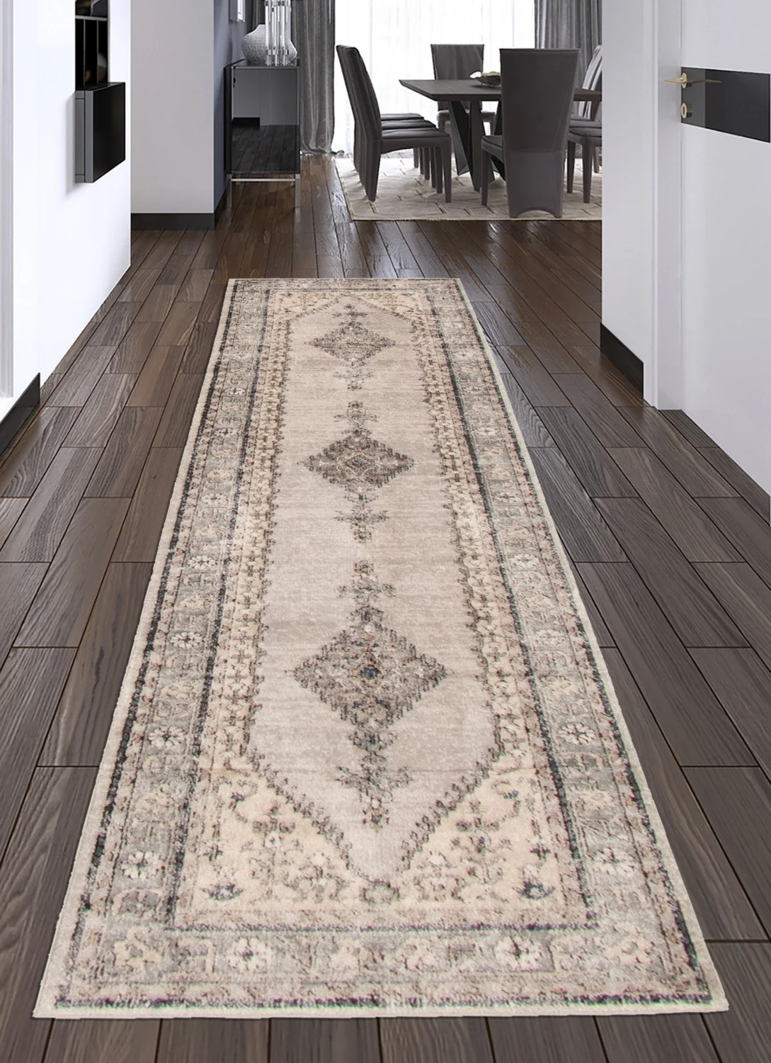 Octavian Bijar Ivory Area Rug - 2'7" x 8'2"