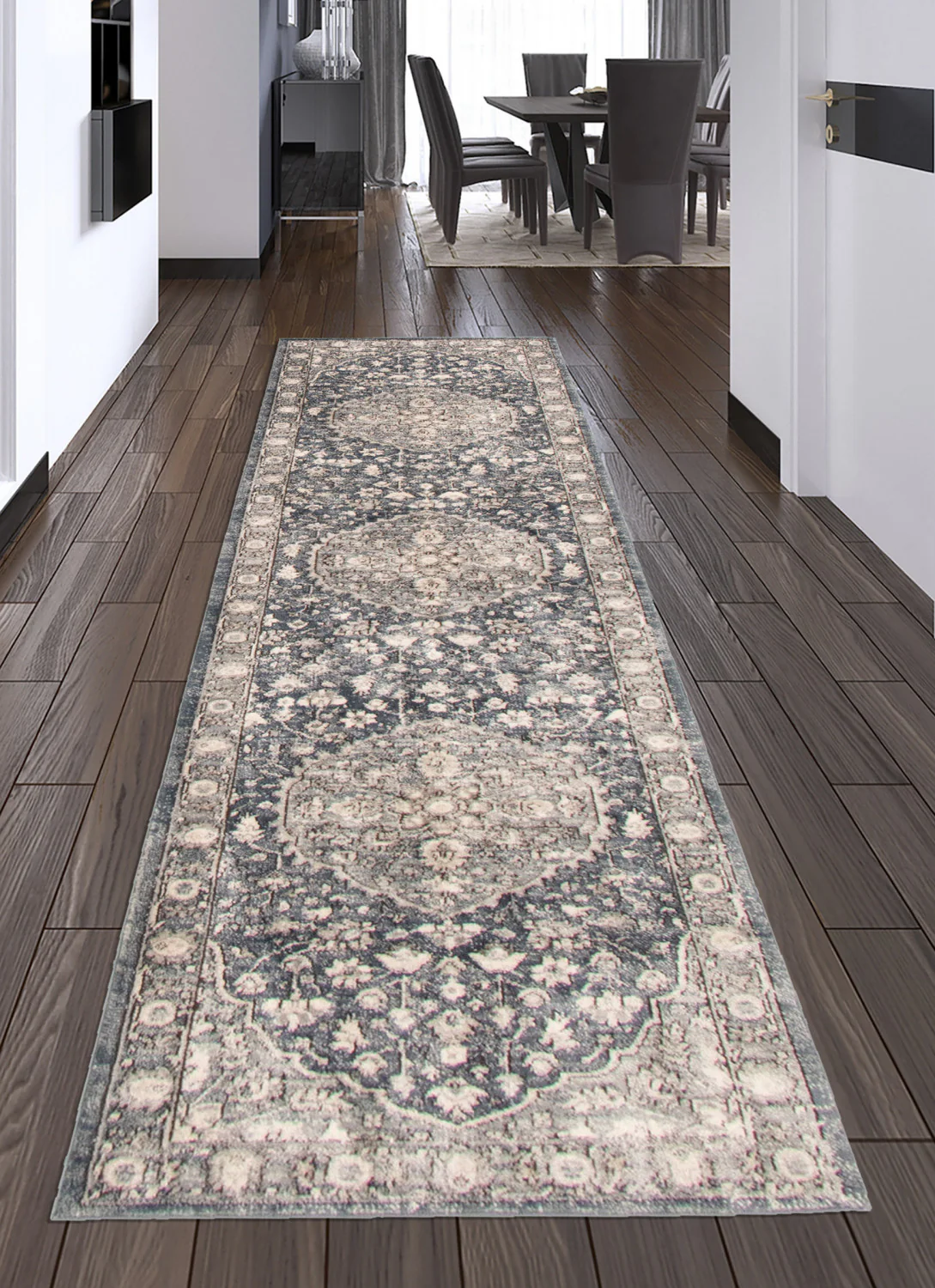 993-octavian-tabriz-grey-area-rug-2-7-x-8-2--2.webp Octavian Tabriz Grey Area Rug - 2'7" x 8'2"