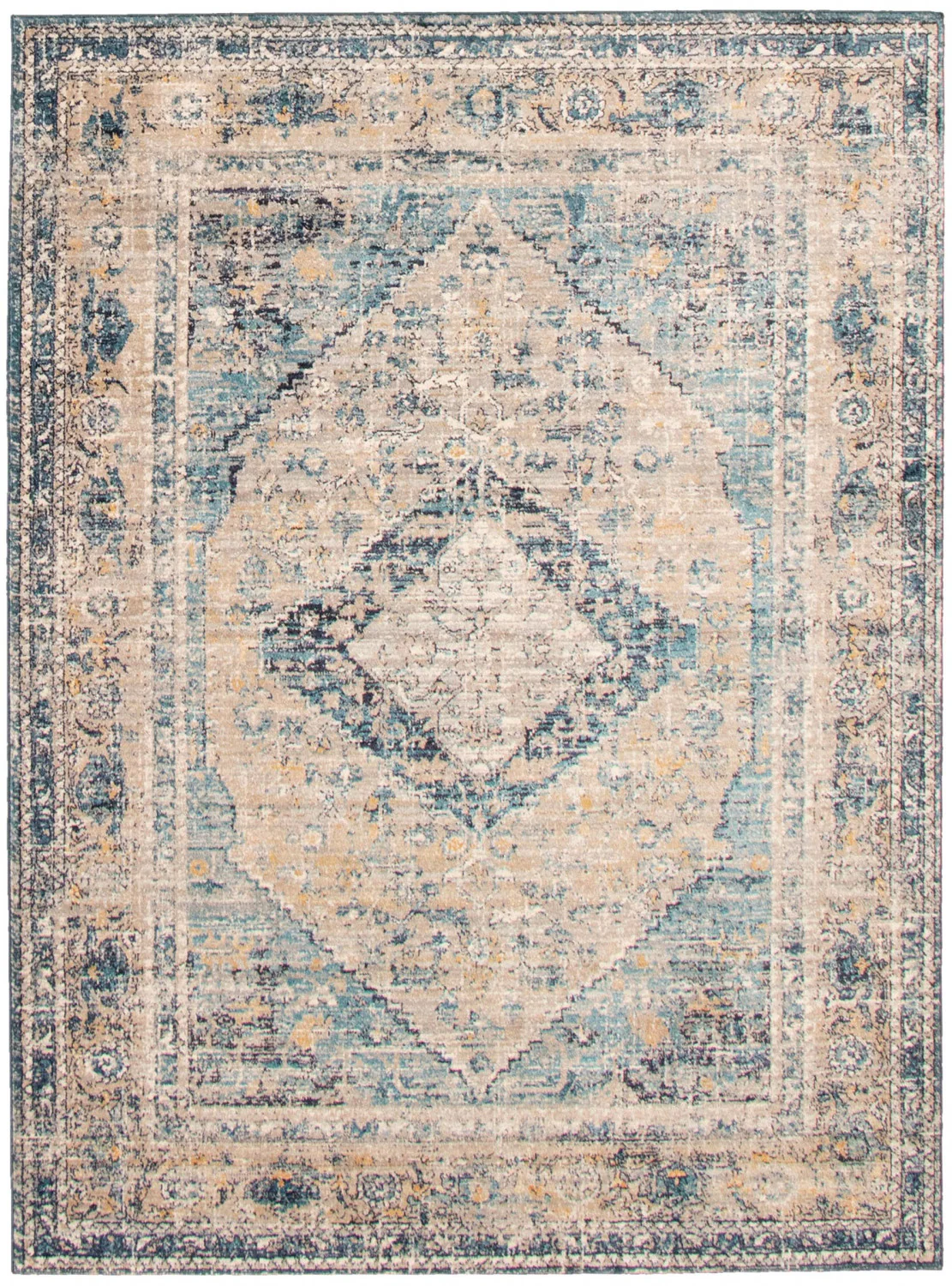 Bolivar Bijar Blue Area Rug - 5'0" x 8'0"