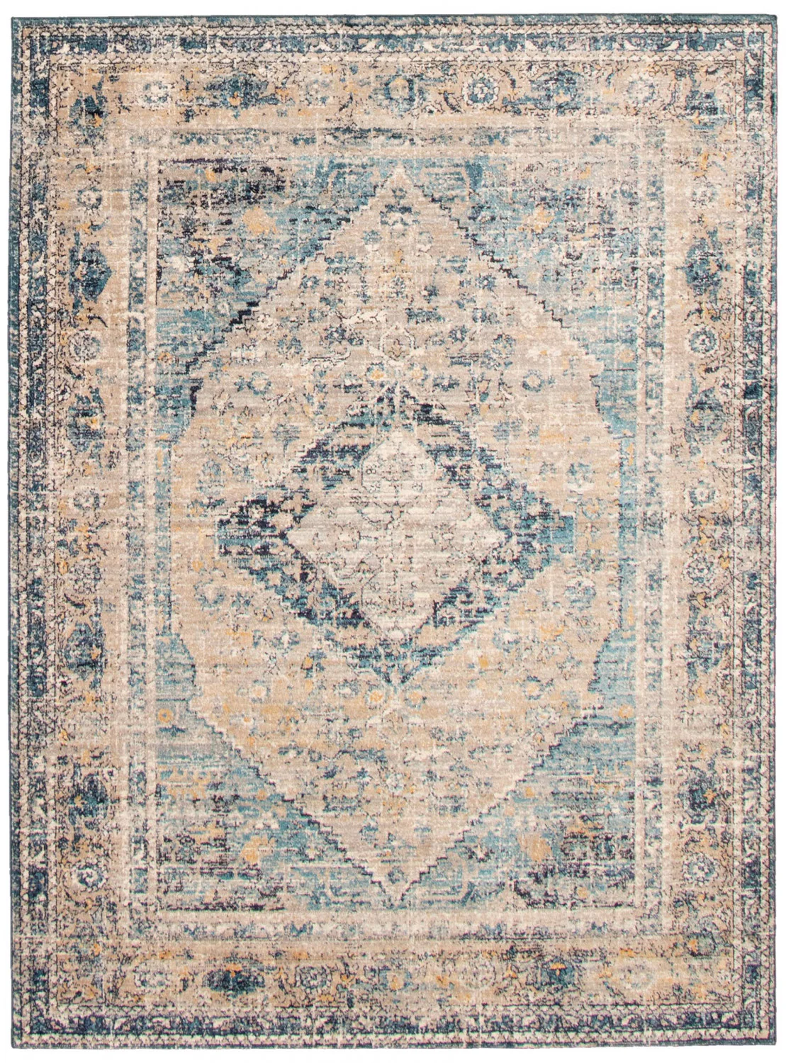 Bolivar Bijar Blue Area Rug - 5'0" x 8'0"